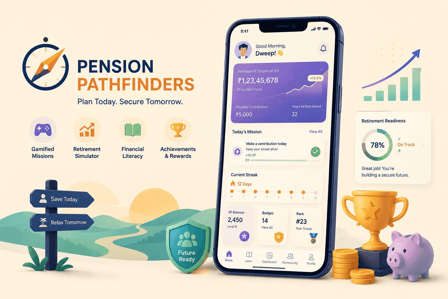 Pension Pathfinder — visual preview